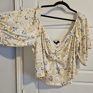 Eloquii Cropped Floral Blouse‎ Size 26